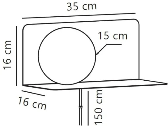 Nordlux - Nástenné svietidlo s poličkou LILIBETH 1xE14/25W/230V hnedá