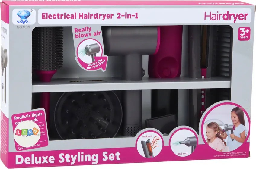 LEAN Toys Kadernícka súprava Fén na vyrovnávanie vlasov Náhradné kefy