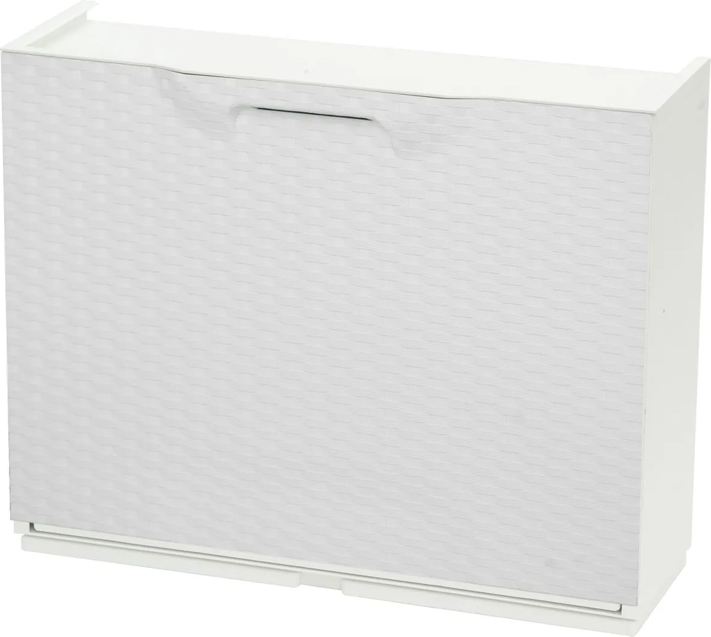 ARTPLAST Rattan U50-FRW Plastový stojan na topánky, šírka 51 cm, biely