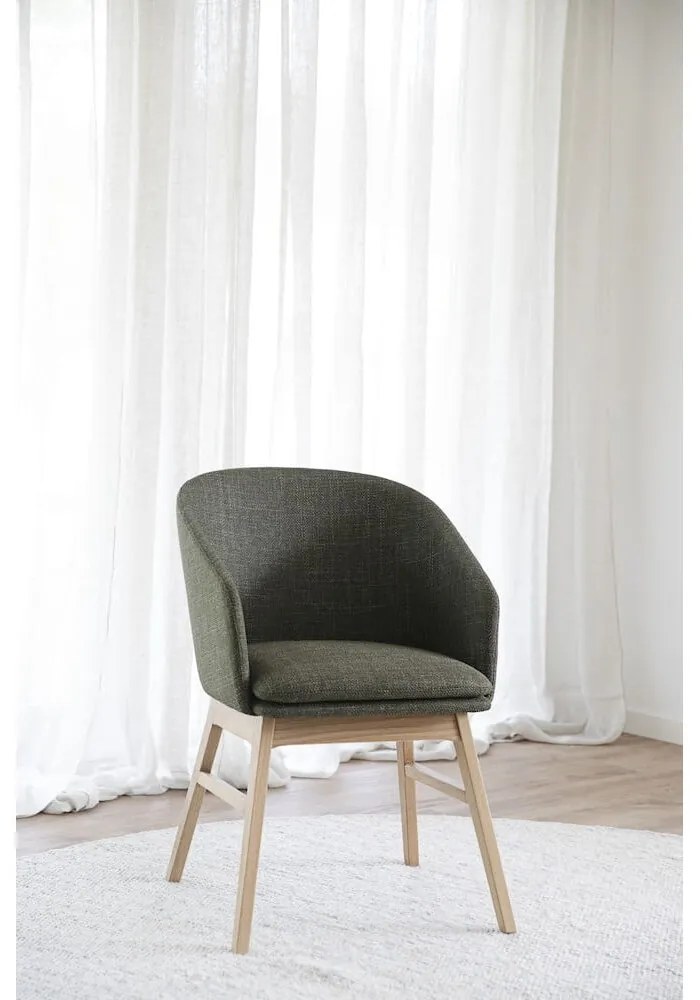 Zelené čalúnené jedálenské kreslá v súprave 2 ks Windham – Rowico