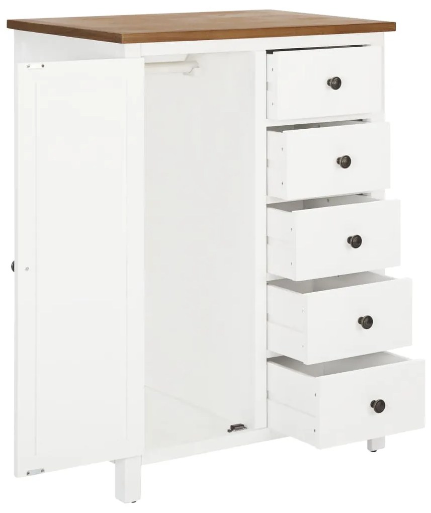 vidaXL Šatník 76x52x105 cm masívne dubové drevo