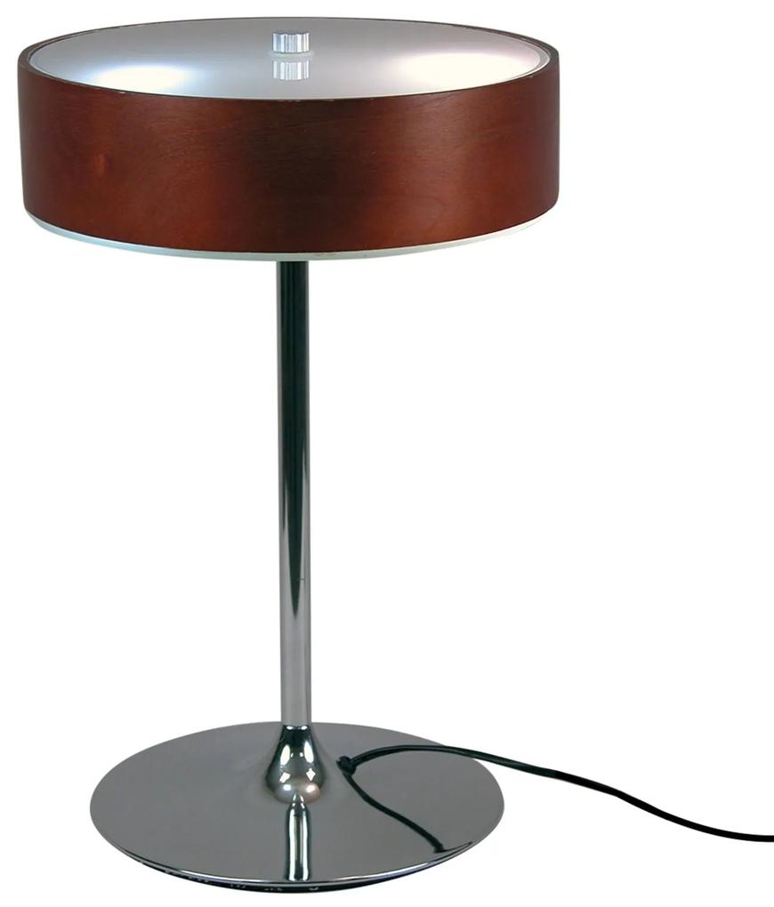 Vznešená stolná lampa Malibu dekor ebenové drevo