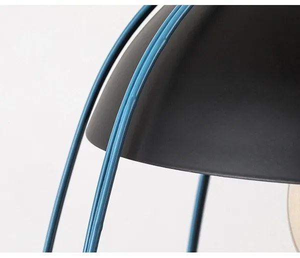 Rabalux 72024 - Luster na lanku SVENS 1xE27/60W/230V čierna/modrá