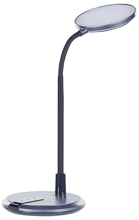 Stolná LED lampa čierna/strieborná COLUMBA Beliani
