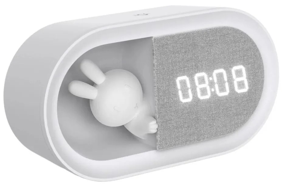 LED Stmievateľná nočná lampička s budíkom BUNNY LED/1,2W/5V 3000K