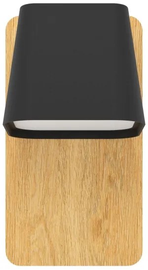 Eglo 390009 - Nástenné svietidlo RUSCIO 1xE27/40W/230V čierna/hnedá