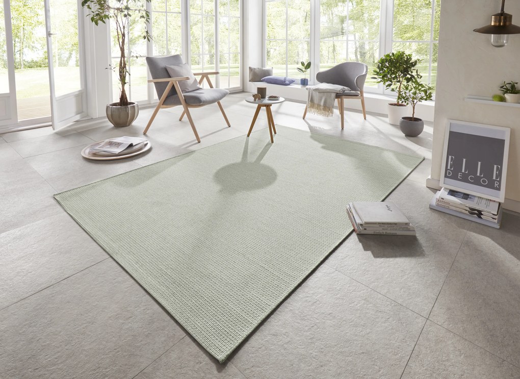 Kusový koberec Secret 103557 Green z kolekcie Elle – na von aj na doma, 200x290, zelená, chodba / predsieň, ELLE Decoration