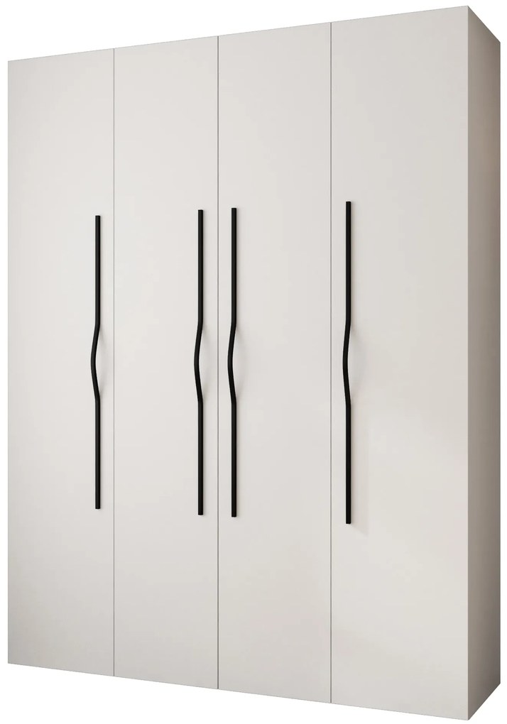 Šatníková skriňa 180 cm Carmela 50-2 (biela + čierna). Akcia -20%. Vlastná spoľahlivá doprava až k Vám domov. 1126753