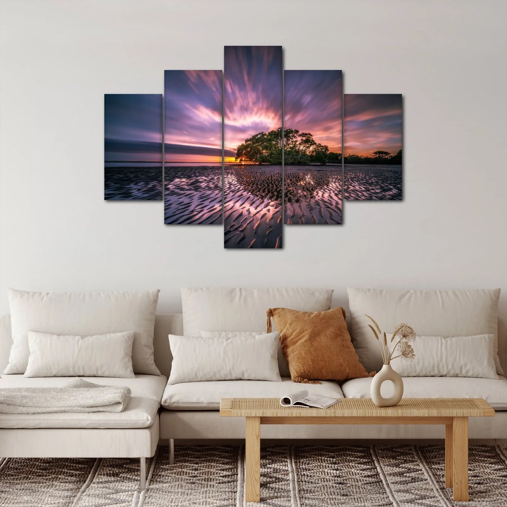 Obraz stromu na pláži (150x105 cm)