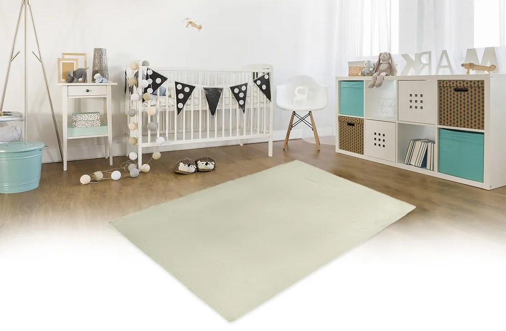 BO-MA, Kusový koberec Rabbit new 04 ivory, 80x150, biela, obývacia izba