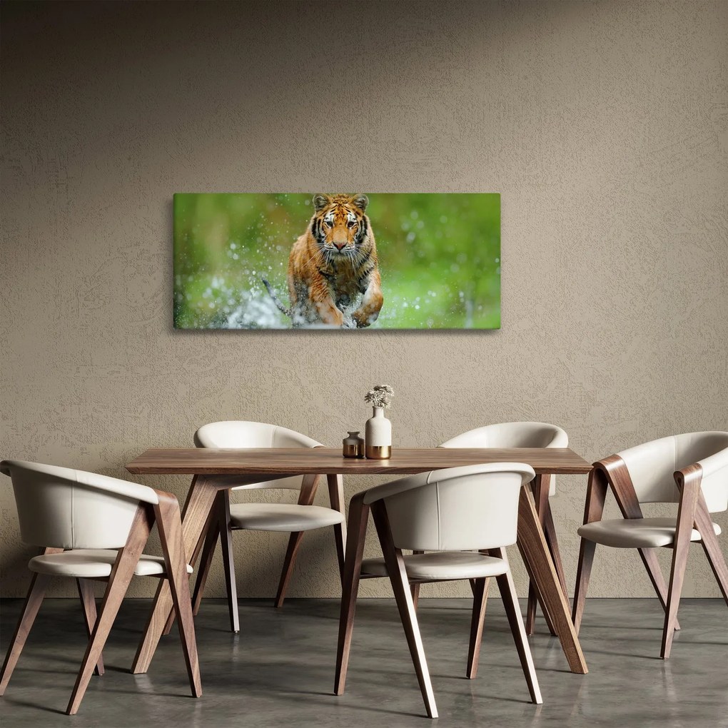 Obraz - Bežiaci tiger (120x50 cm)