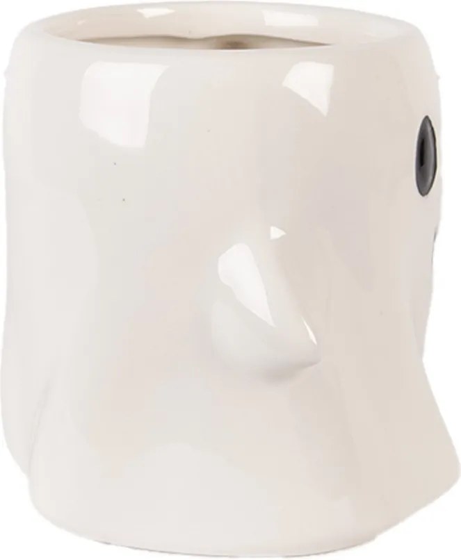 Biely keramický hrnček Ghost - 14*9*10 cm / 350 ml