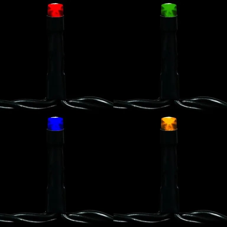 VOLTRONIC® 59755 Vianočné LED osvetlenie 5 m - farebná 50 LED + ovládač - zelený kábel