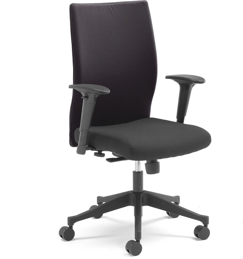 Kancelárska stolička MILTON s odnímateľným poťahom, čierna / čierna