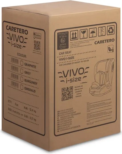 CARETERO autosedačka VIVO I-SIZE EMERALD (76-150)