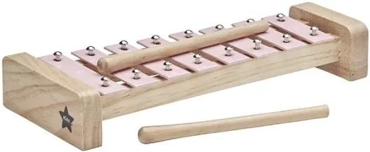Detský dizajnový drevený xylofón/ cimbal ružový