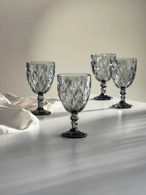 Sada štyroch pohárov LUNO grafitové 748233 340 ml (4 ks)