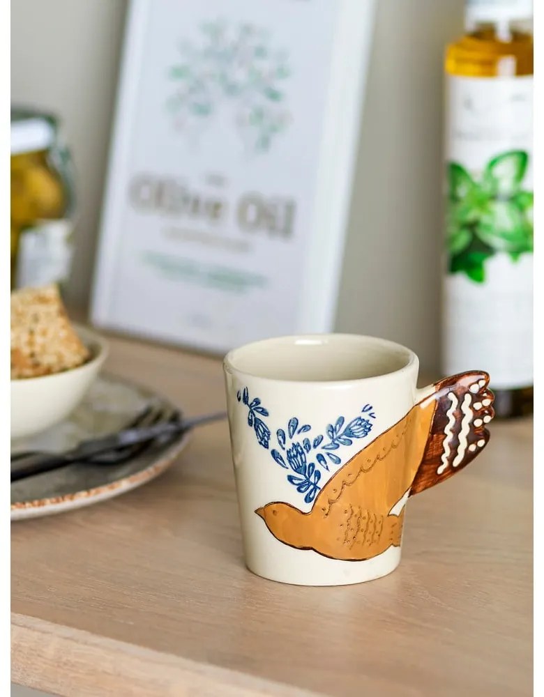 Krémovobiely kameninový hrnček 260 ml Hezha – Bloomingville