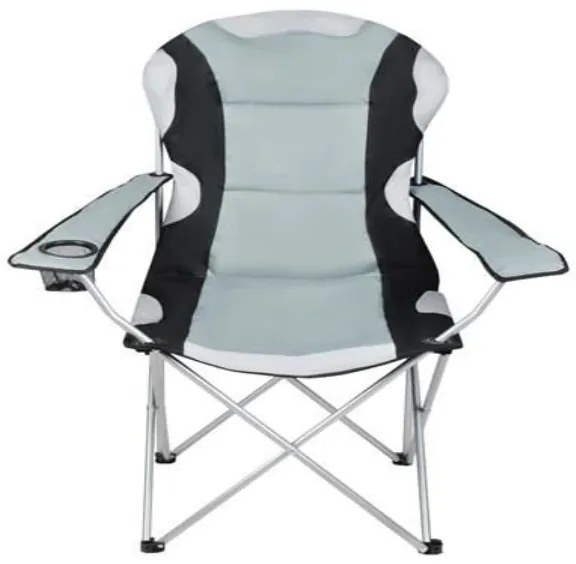 Malatec 2300 Záhradná a kempingová stolička čalúnená šedá