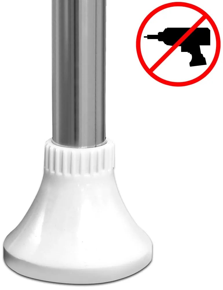 Teleskopický regál do sprchy DELMO, 92-306 cm, biela Deuba