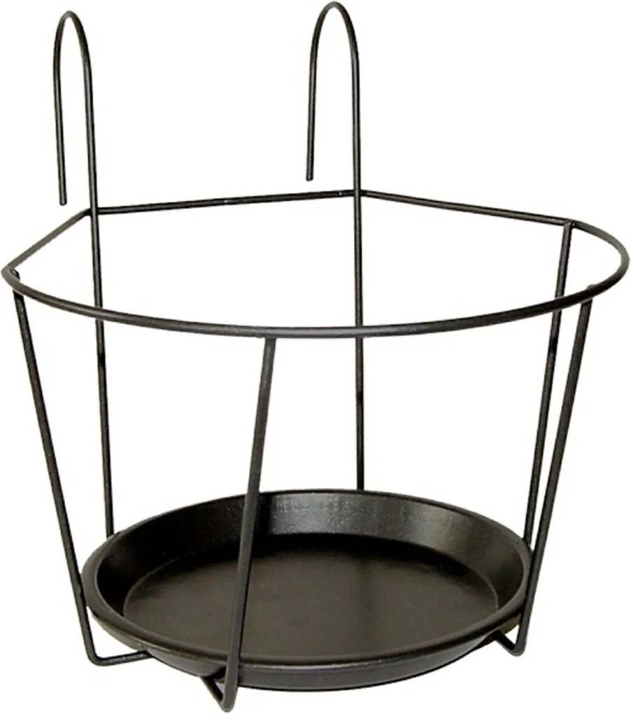 ZÁVESNÝ DRŽIAK NA KVETINÁČ SIMPLY 22X22 CM ČIERNA