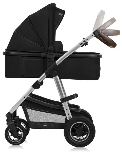 Lionelo - Kombinovaný kočík 3 v 1 AMBER Black Silver