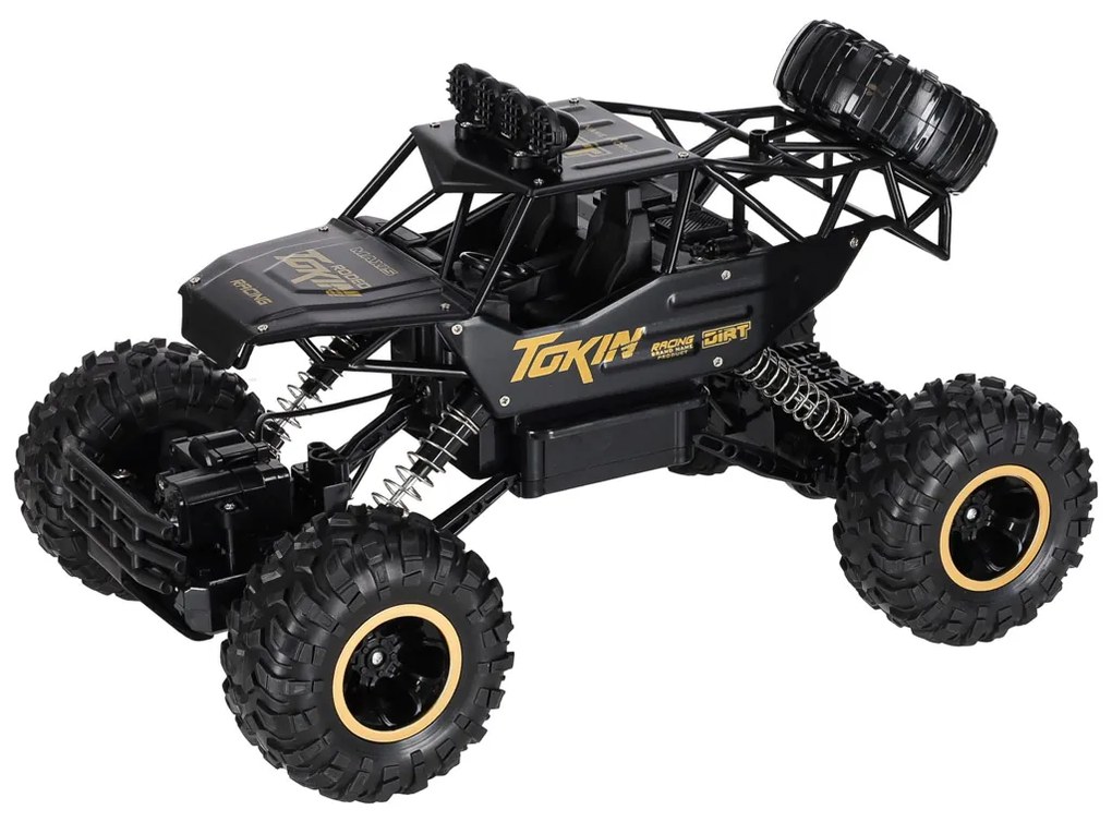 KIK RC Rock Crawler 1:12 4WD kovové 2.4 GHz diaľkovo ovládané terénne auto čierne