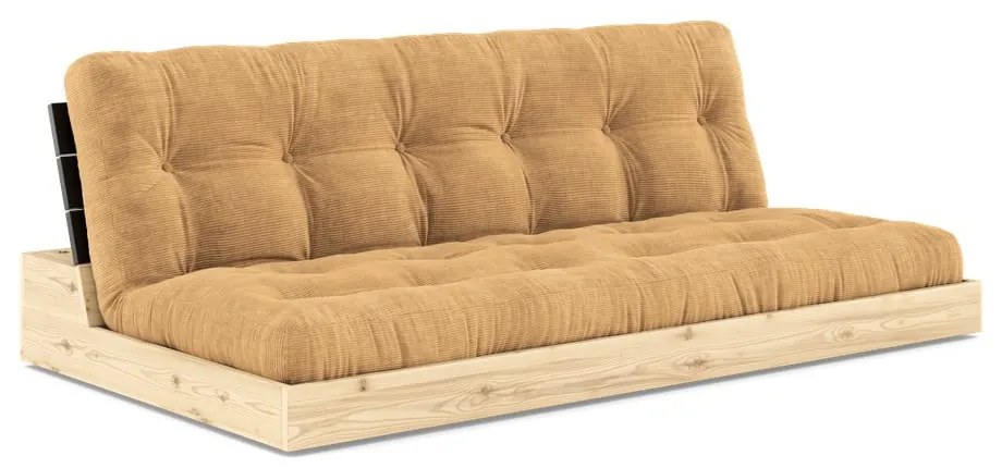 Menčestrová rozkladacia pohovka vo svetlohnedo-horčicovej farbe 196 cm Base – Karup Design