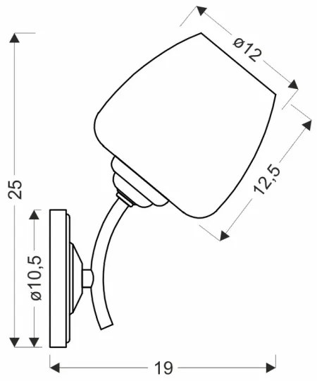 Nástenná lampa ZINA 1xE27/40W/230V