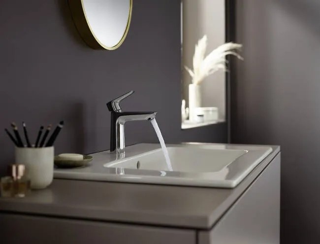 Hansgrohe Talis E, umývadlová batéria 110 s odtokovou súpravou Push–Open, chrómová, HAN-71711000