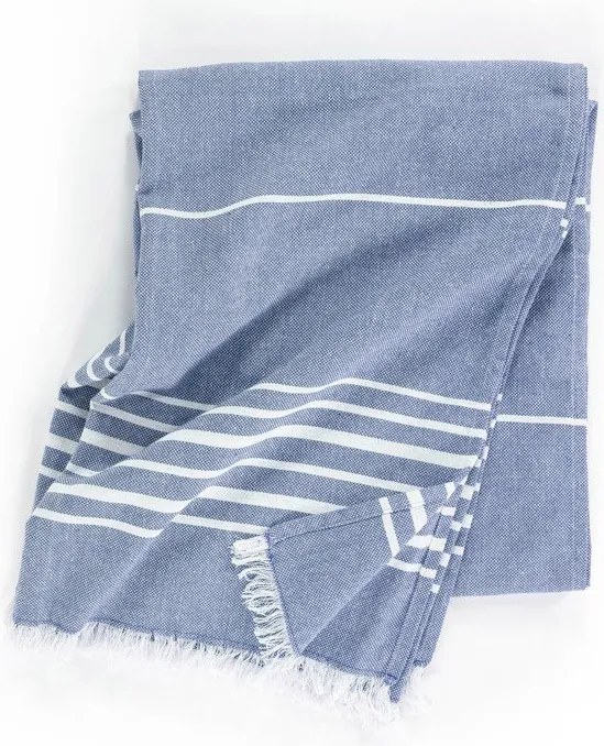 Modrá bavlnená deka 150x200 cm Solene – Tiseco Home Studio