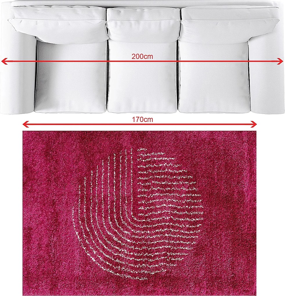 Koberec Royal deep magenta/cream 120x170cm