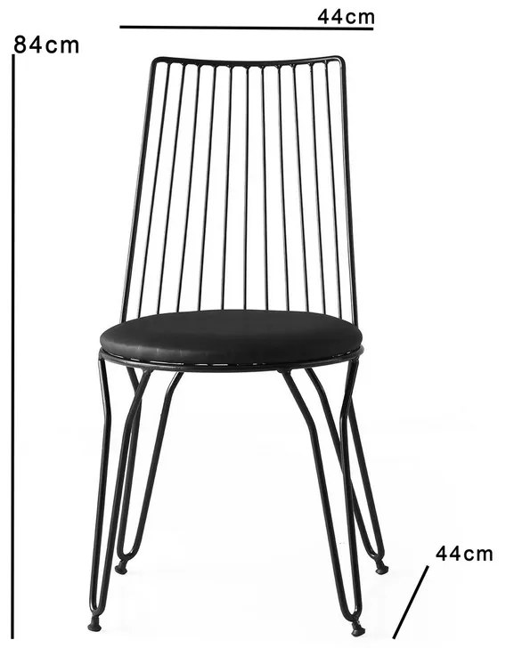 Sada jedálenských stoličiek AdaBlack, 2 ks
