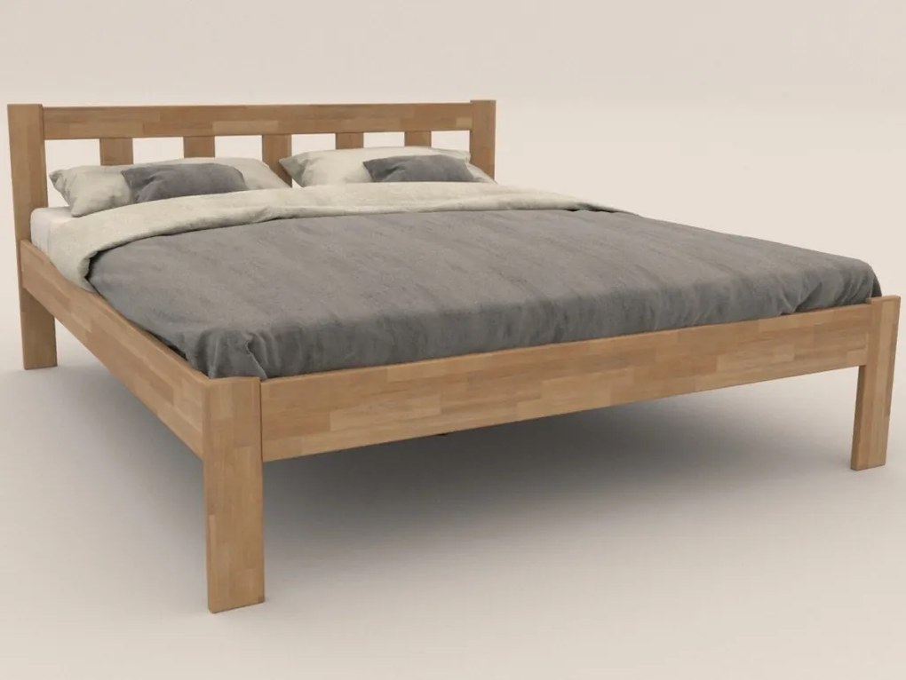 Manželská posteľ Tema 180x200 cm, prírodný buk