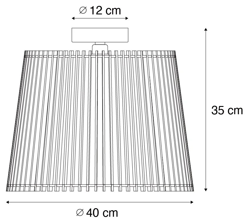 Rustikálne vonkajšie stropné svietidlo drevo IP44 - Jayla
