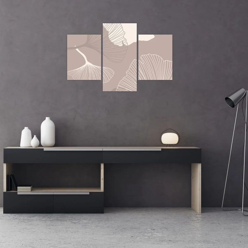 Obraz - Béžové listy N⁰1 (90x60 cm)