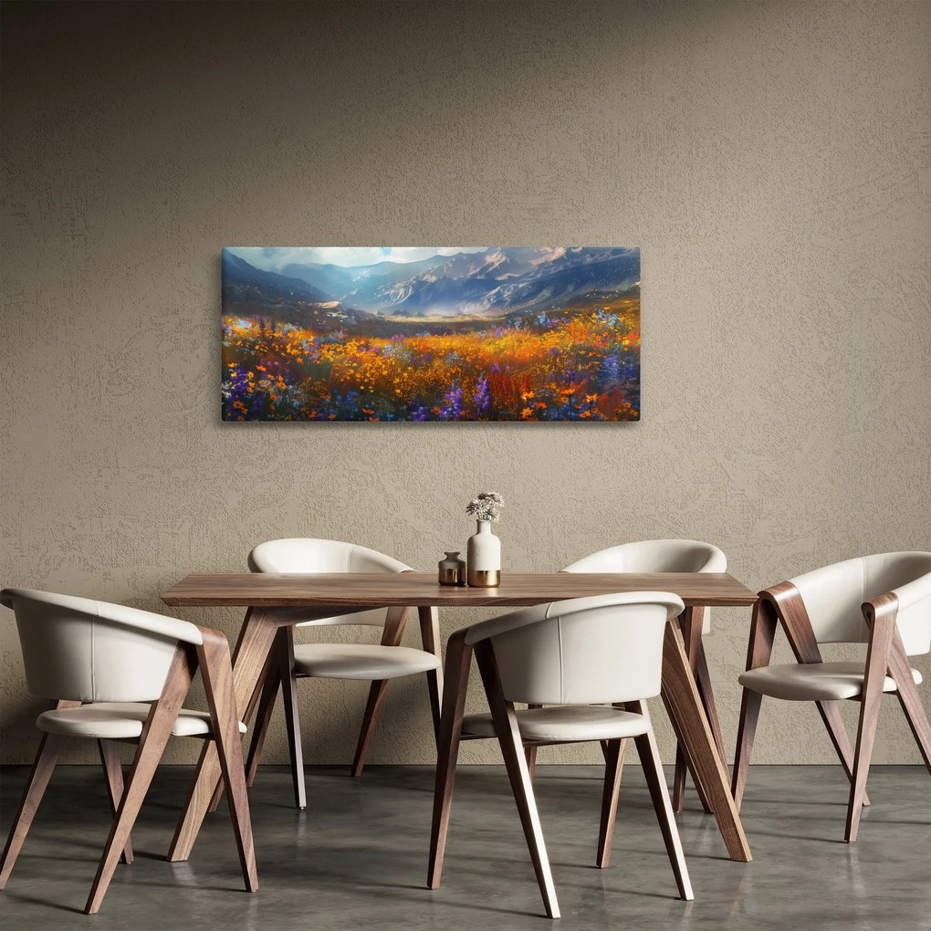 Obraz - Maľovaná horská krajina II. (120x50 cm)