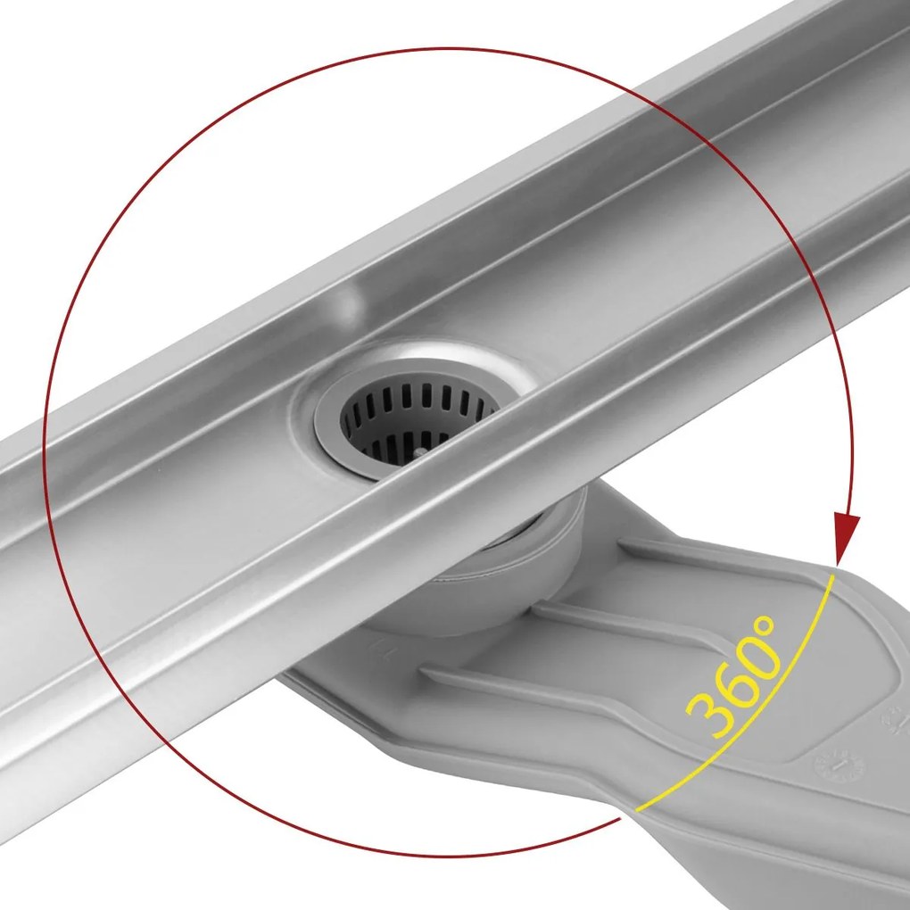Rea Neox Superflow, odtokový žľab 60cm, brúsená oceľ, REA-G2705
