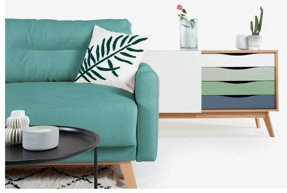 Tyrkysovomodrá rozkladacia pohovka Bonami Selection Pop