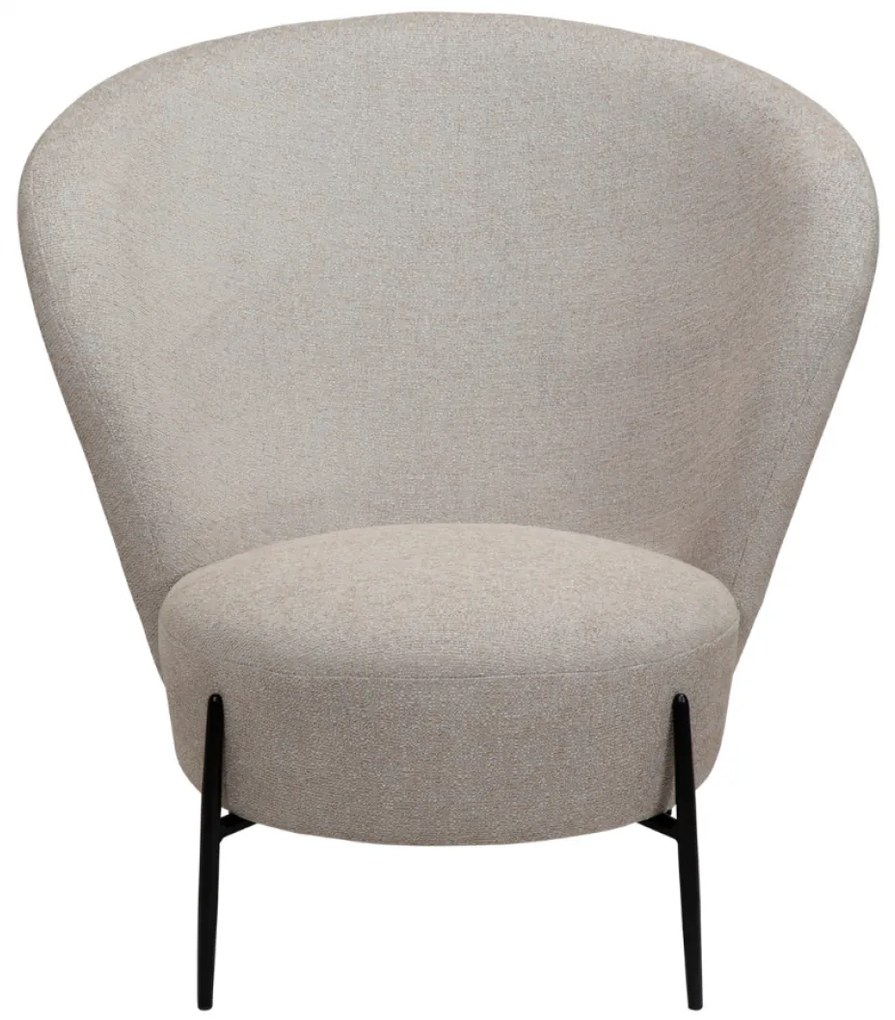 ORBIT ČALÚNENÉ LOUNGE KRESLO cashmere bouclé/black