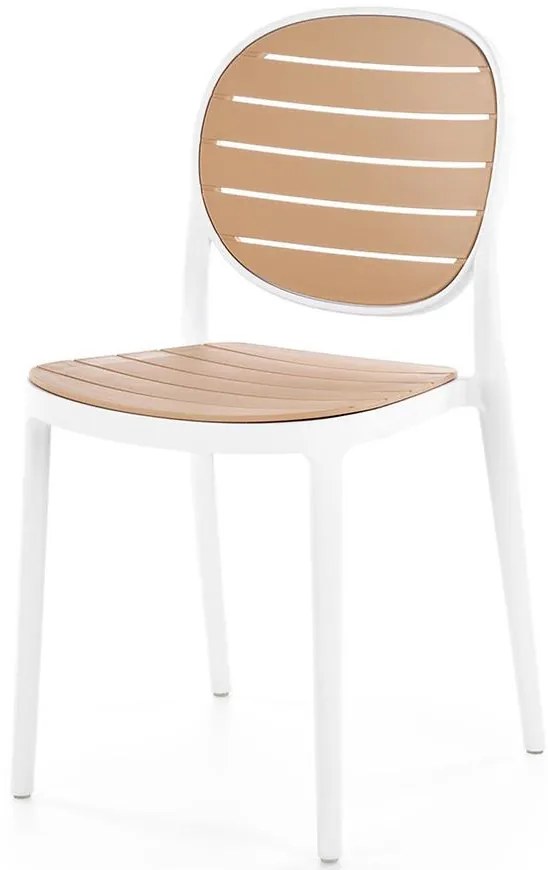Stolička K529 biela/prírodné