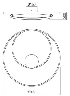 Redo 01-1791 - LED stmievateľné stropné svietidlo TORSION LED/30W/230V biela