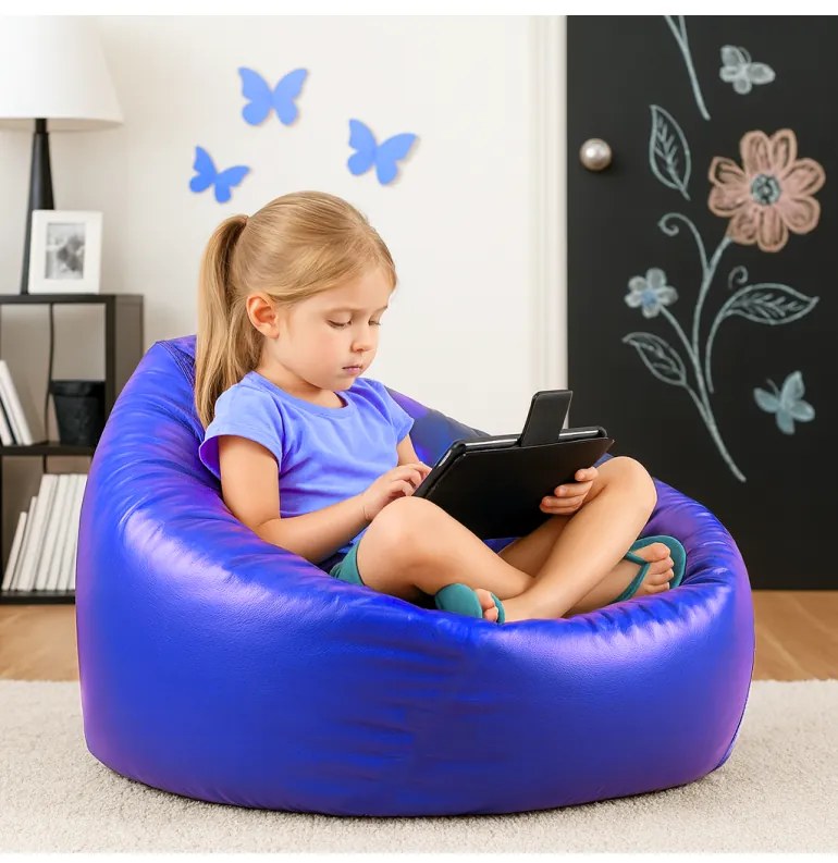 Sedací vak malá guľa modrá EMI