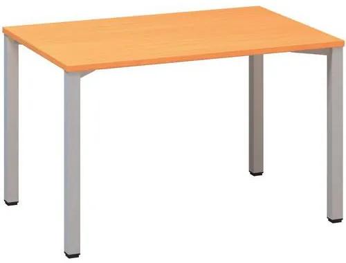 Konferenčný stôl Alfa 420 so sivým podnožím, 120 x 80 x 74,2 cm, rovné vyhotovenie, dezén buk Bavaria