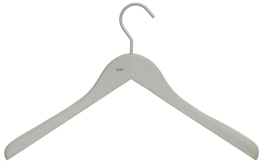 HAY Ramienko Soft Coat Hanger Wide Grey, set 4ks
