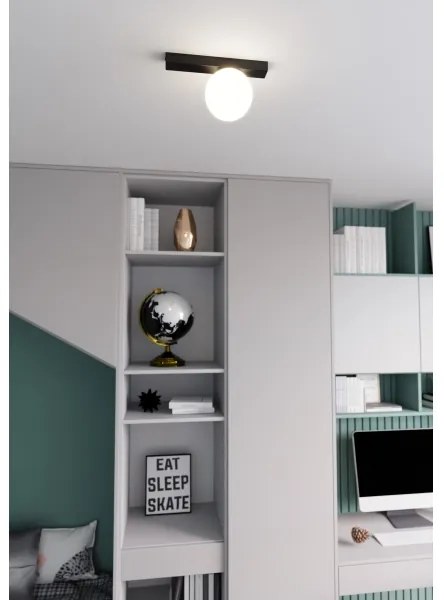 Stropné svietidlo FIT 1xE14/10W/230V čierna/biela