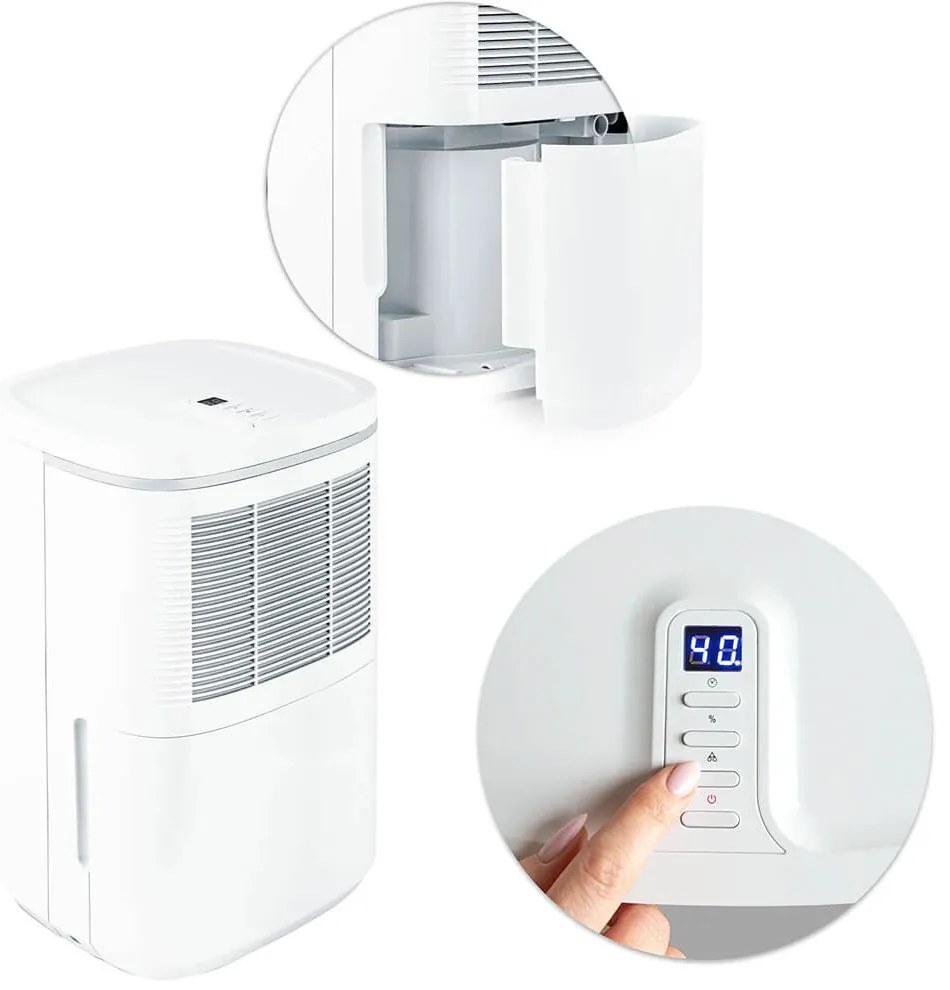 Odvlhčovač vzduchu s LED displejom a nádržom kapacity 2,2 litrov