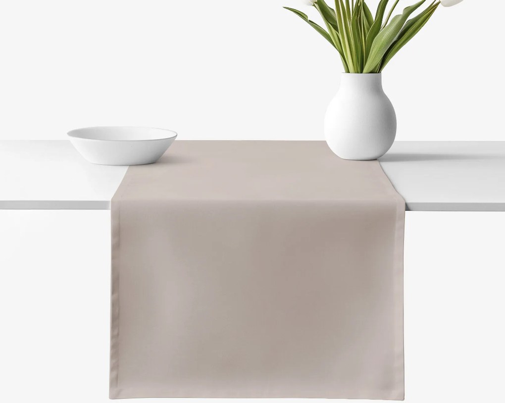 Goldea behúň na stôl 100% bavlnené plátno - sivohnedý 50x160 cm