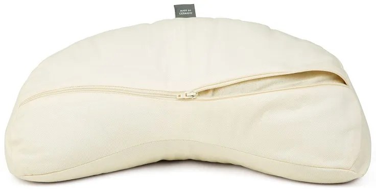 Bodhi Yoga cestovný meditačný vankúš YOGI MOON Mini ECO plnený pohánkou 33 x 13 x 17 cm Farba: Béžová (ecru)