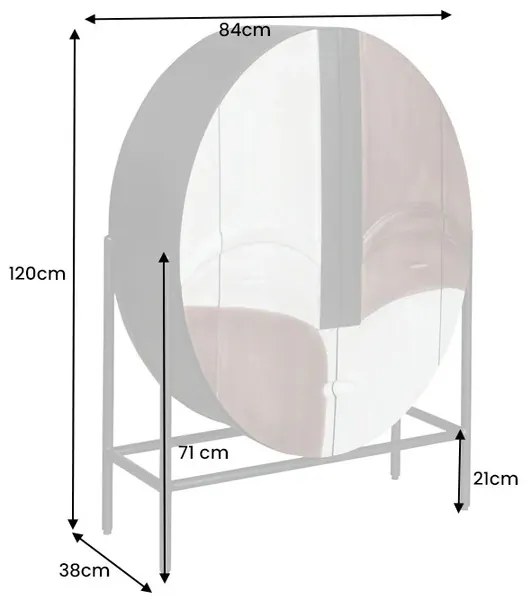 Dizajnová vysoká komoda Haruyo 120 cm mango